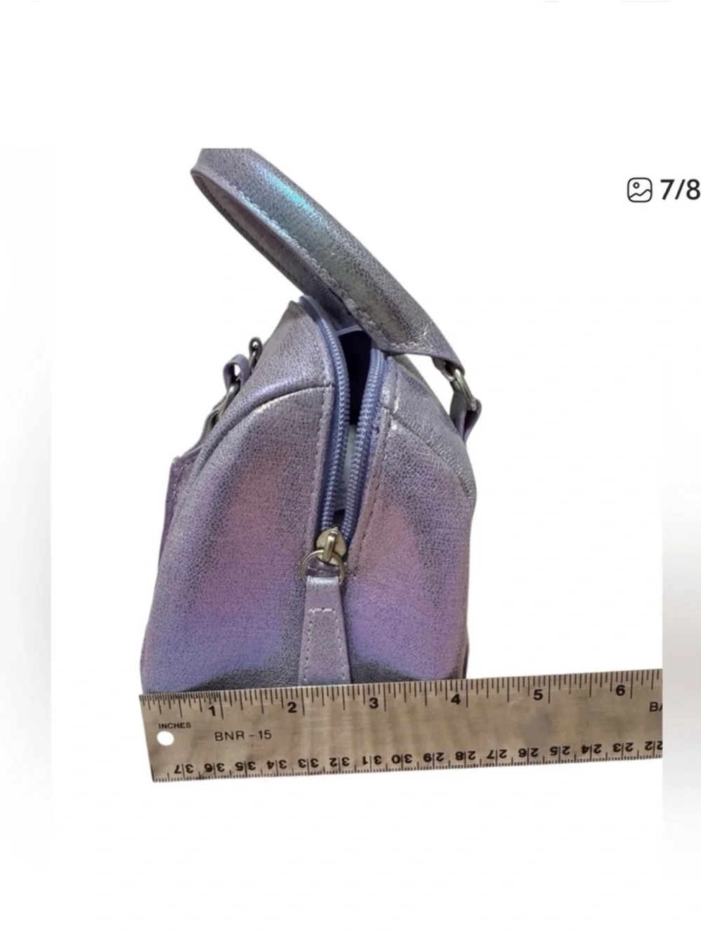 Toddler Girls Iridescent Star Mini Purse NWOT Purple Metallic Dress Up Handbag